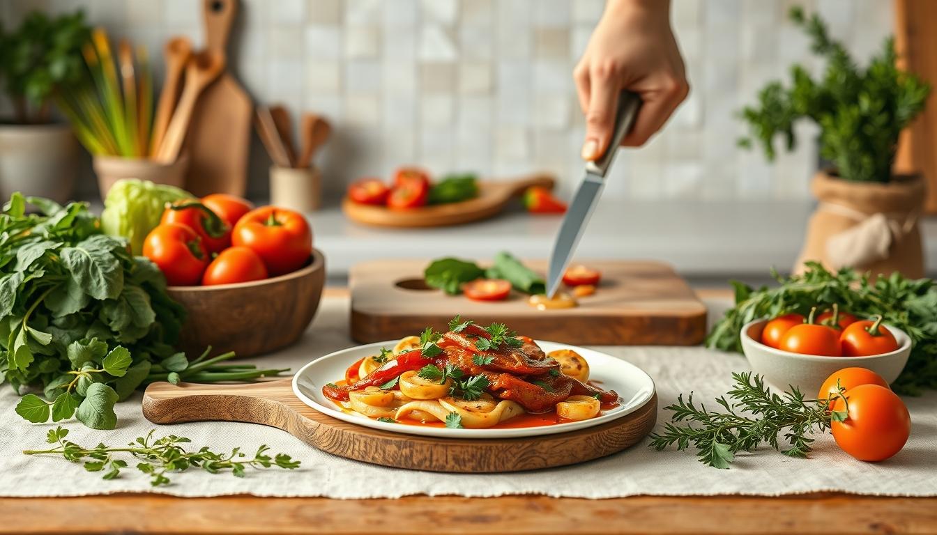 Ingredients prepared for a fast weeknight meal