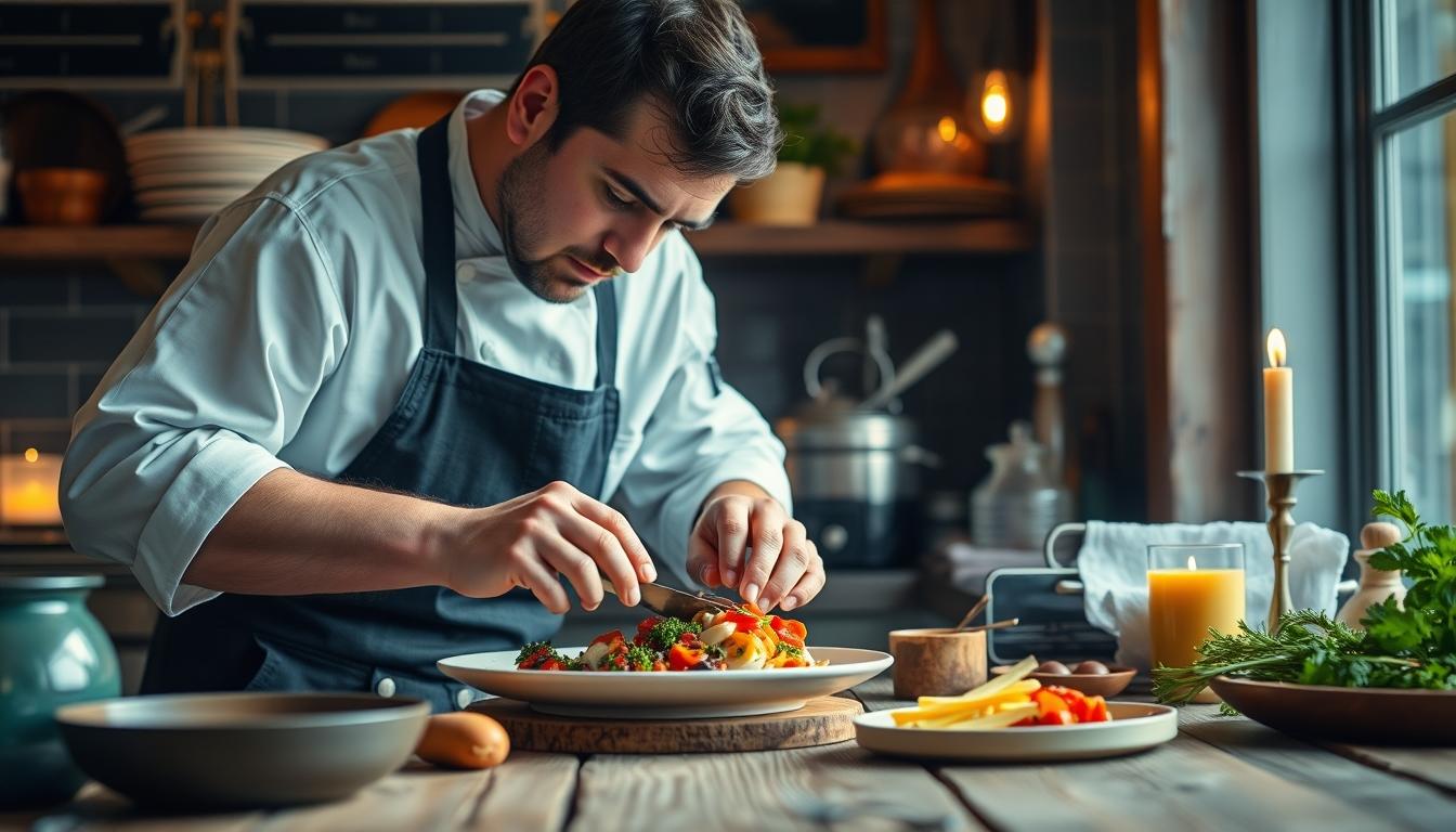 Seasonal meal prepared in a home kitchen